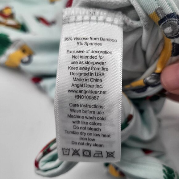 Angel Dear Baby 0-3M Knotted Sleeping Gown and Cap Trees on Cars Holiday NWT - Picture 4 of 4